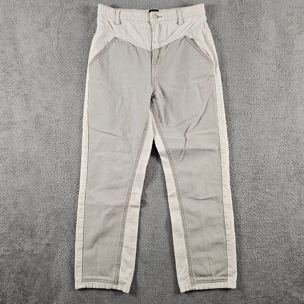 BDG Urban Outfitters Corduroy Canvas Mixed Media Pants Tan Cream Size 26